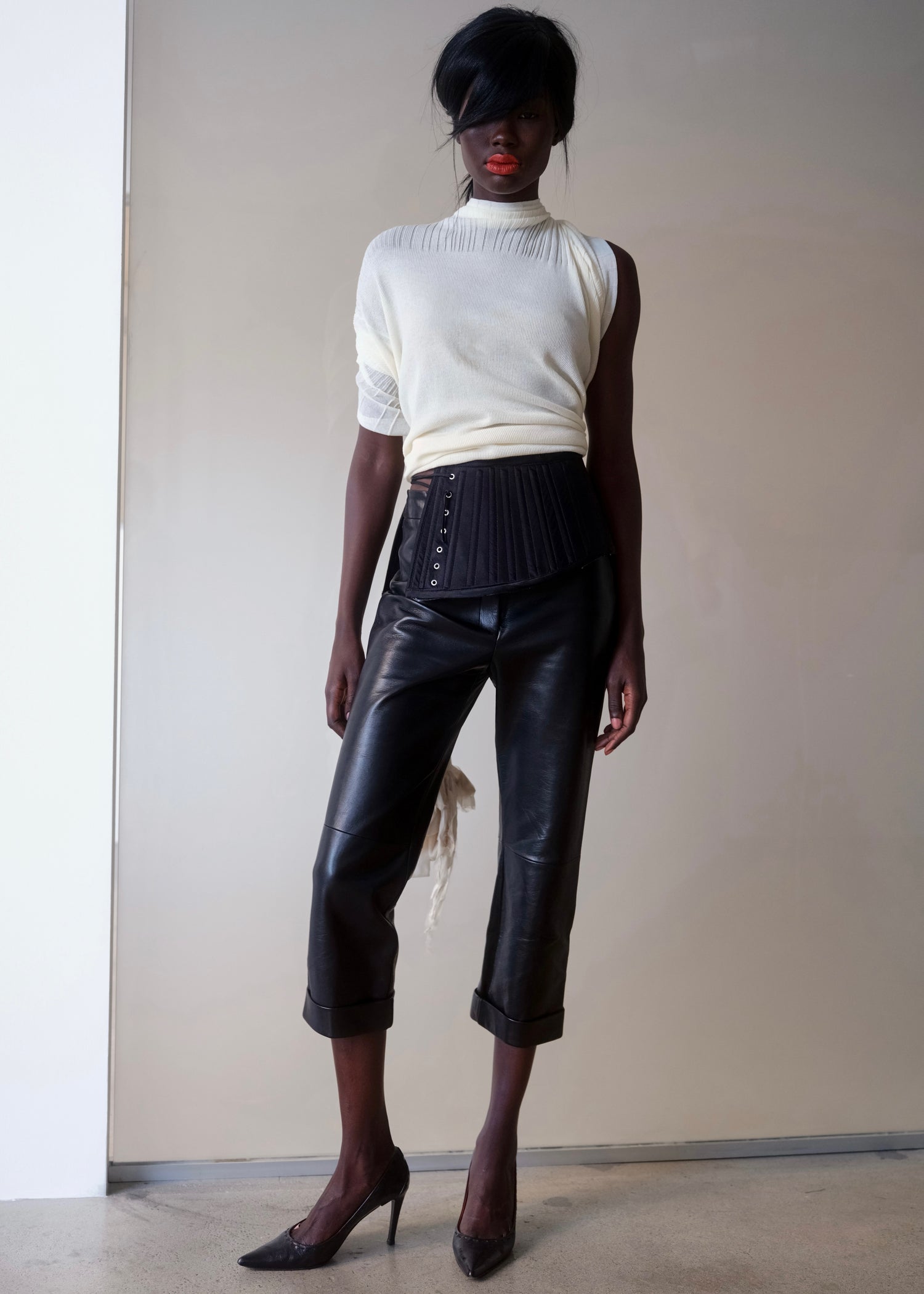 Leather Capri